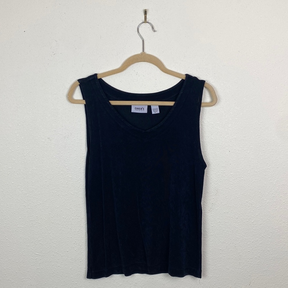 Chico's Travelers | Black Wrinkle-Free Tank Top 1 (M/8)